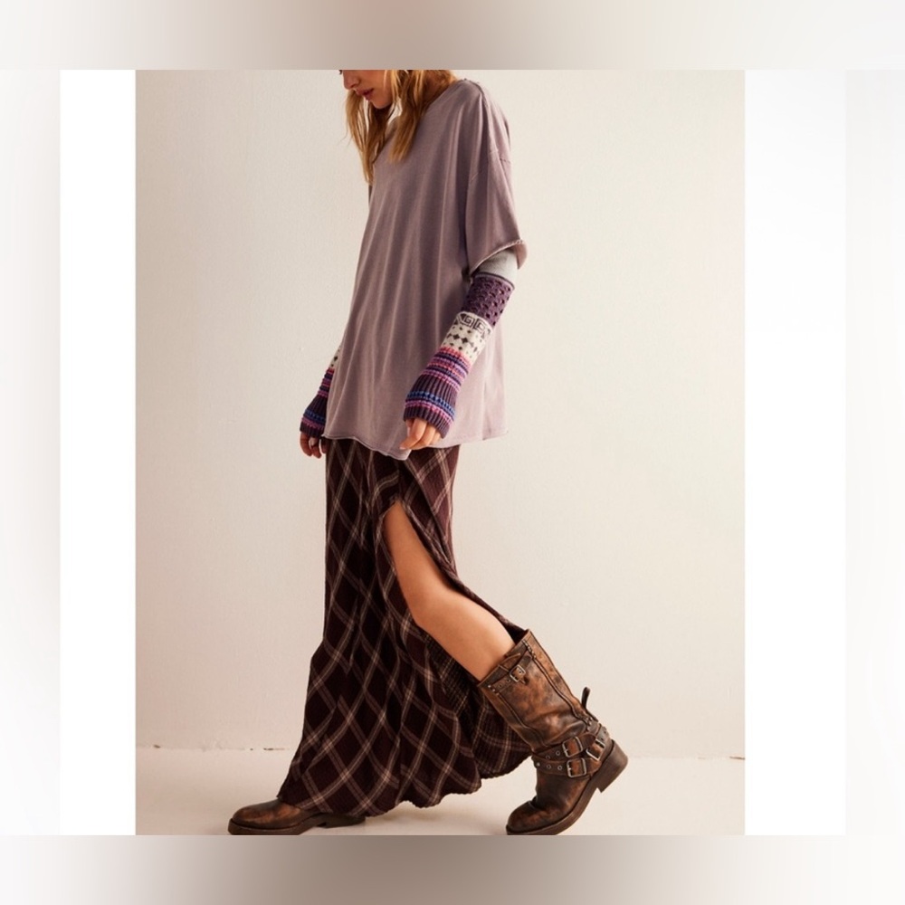 NWT Free People We the Free Nina Tee - quail orchid purple grey - XL - Picture 5 of 8